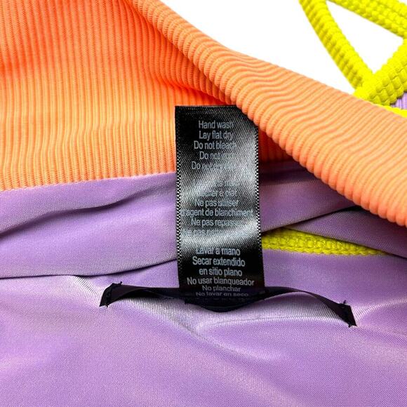 Beach Riot Eva Top in Sundazed Colorblock Swim Swimsuit Bralette Bikini Small - Picture 6 of 8